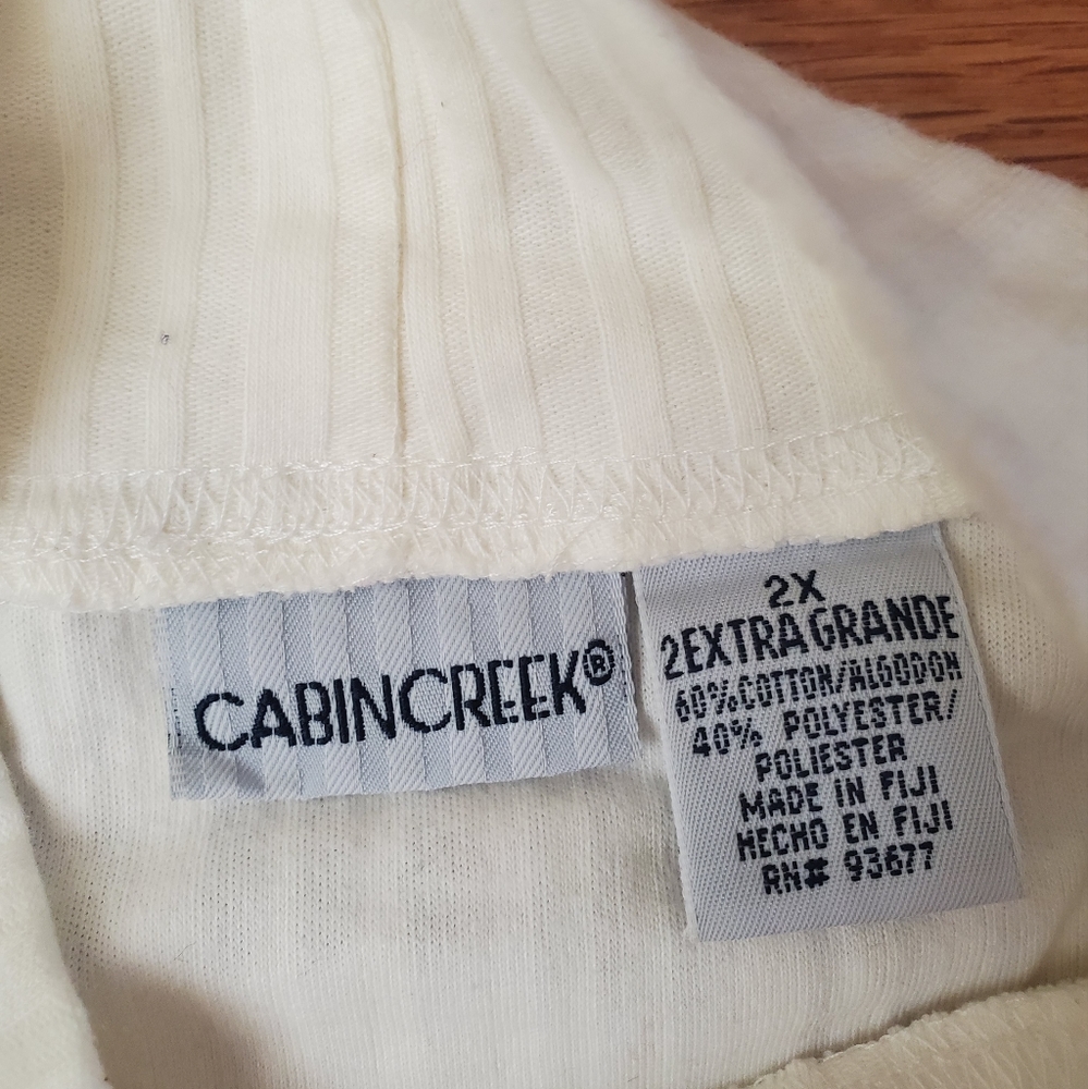 White Mock Long Sleeve Turtleneck - Picture 5 of 6